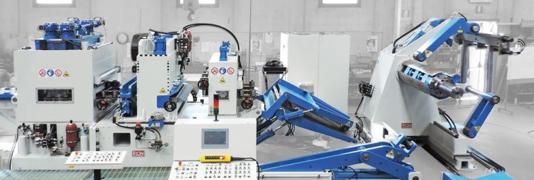 Iron coil strip handling line